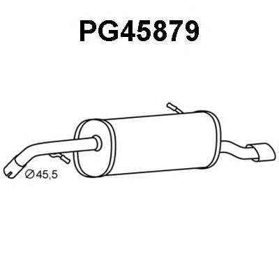 Глушитель выхлопных газов конечный