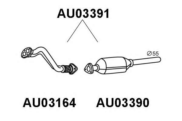 Предглушитель выхлопных газов