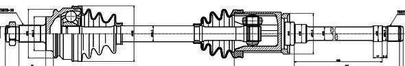 Піввісь BMW X5 (E53) 3.0-4.8 00-06 (R) (L=970mm)