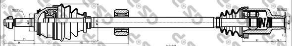 Піввісь Renault Logan/Sandero 1.2-1.6i (R) (21x23x765)