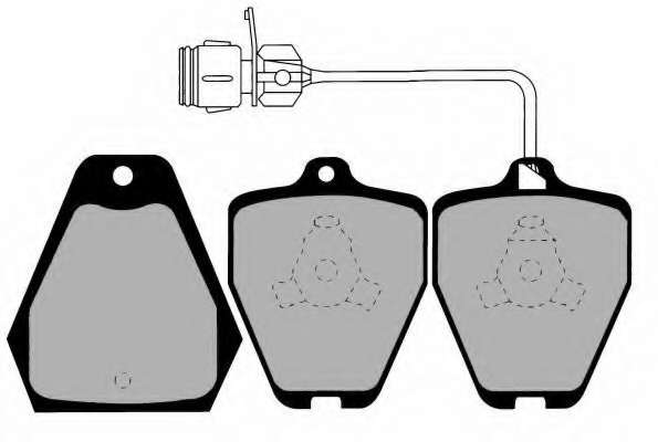 Комплект тормозных колодок, дисковый тормоз