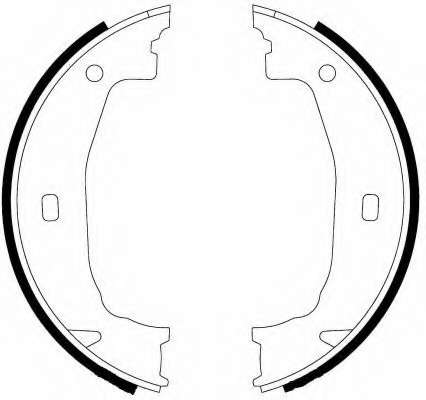 Комплект тормозных колодок, стояночная тормозная система