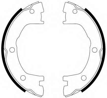 Комплект тормозных колодок, стояночная тормозная система