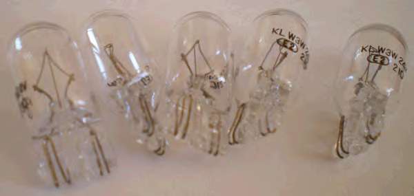 Лампа накаливания, стояночные огни / габаритные фонари