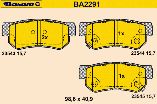 Комплект тормозных колодок, дисковый тормоз