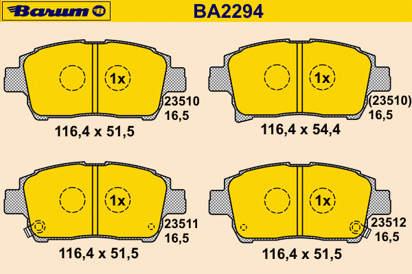 Комплект тормозных колодок, дисковый тормоз