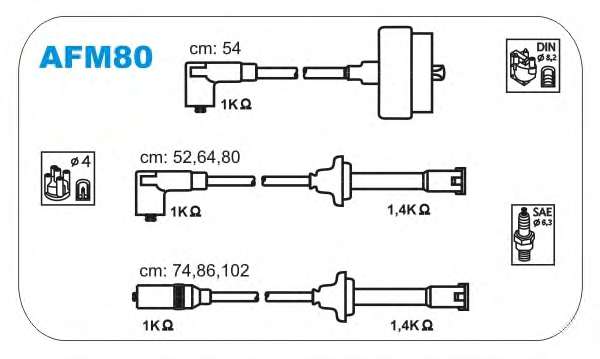 Комплект проводов зажигания