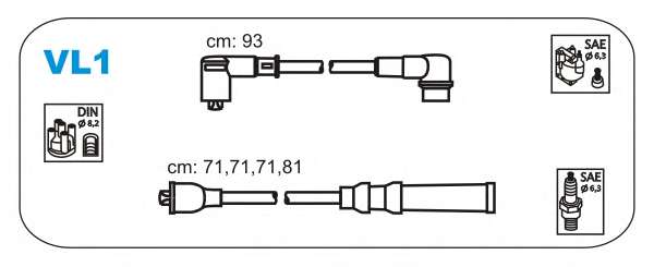 Комплект проводов зажигания