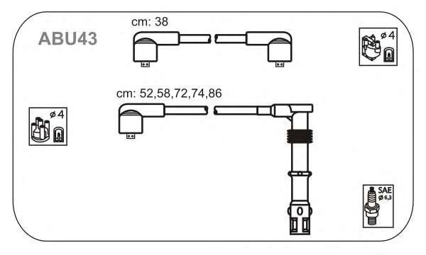 Комплект проводов зажигания
