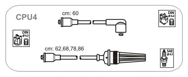 Комплект проводов зажигания