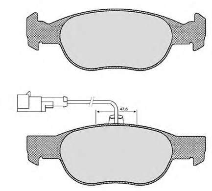 Комплект тормозных колодок, дисковый тормоз
