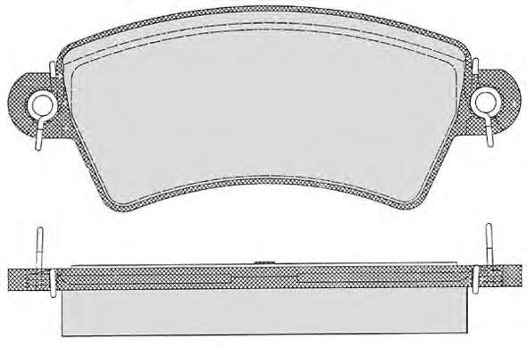 Комплект тормозных колодок, дисковый тормоз