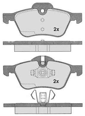 Комплект тормозных колодок, дисковый тормоз