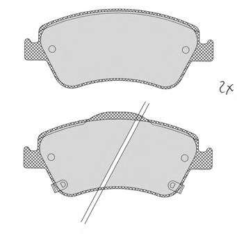 Комплект тормозных колодок, дисковый тормоз