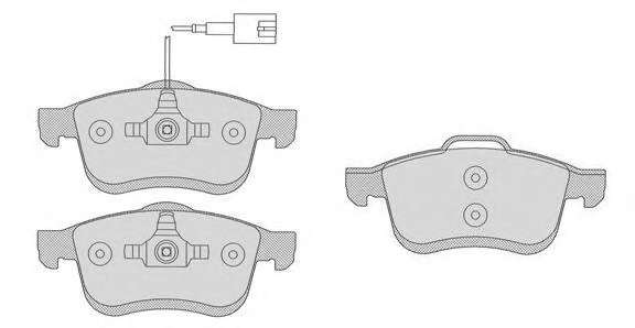 Комплект тормозных колодок, дисковый тормоз