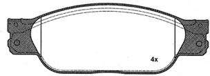 Комплект тормозных колодок, дисковый тормоз