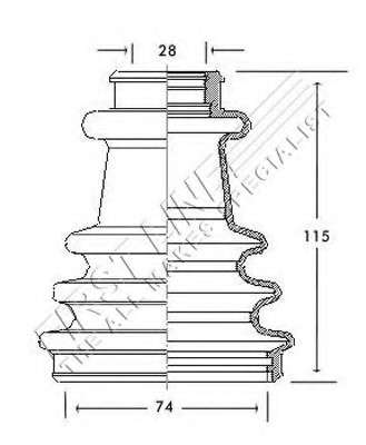 Пыльник, приводной вал