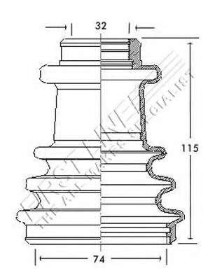 Пыльник, приводной вал