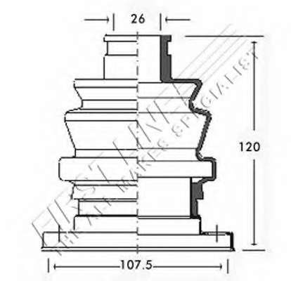 Пыльник, приводной вал