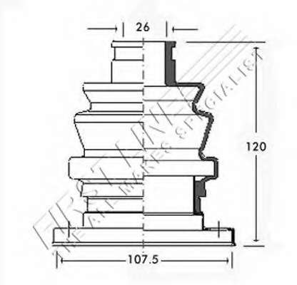 Пыльник, приводной вал