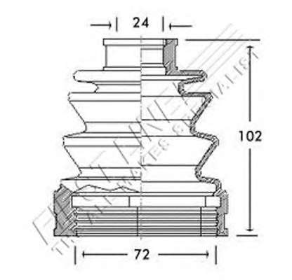 Пыльник, приводной вал