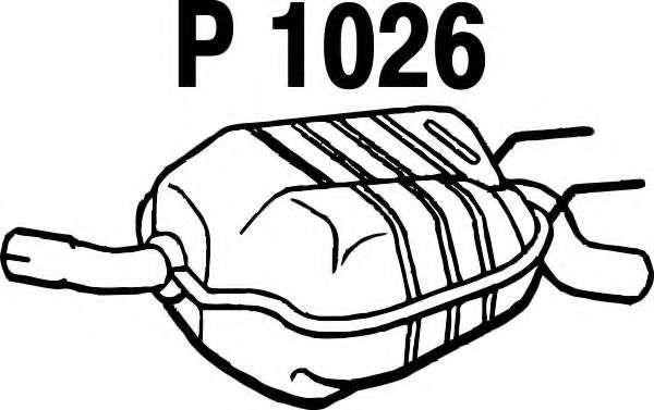 Глушитель выхлопных газов конечный