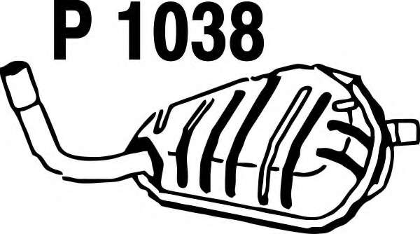 Глушитель выхлопных газов конечный