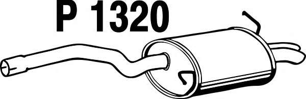 Глушитель выхлопных газов конечный