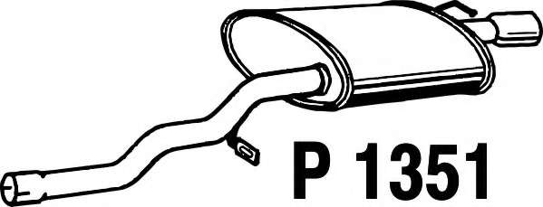 Глушитель выхлопных газов конечный