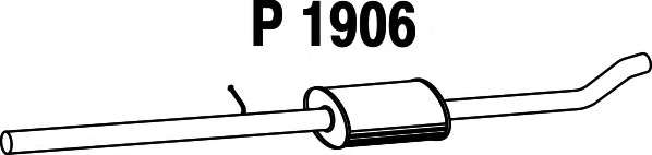 Средний глушитель выхлопных газов