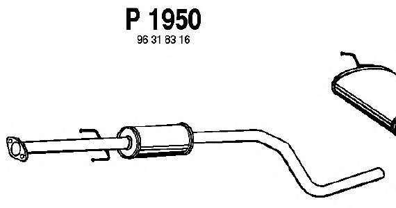 Средний глушитель выхлопных газов