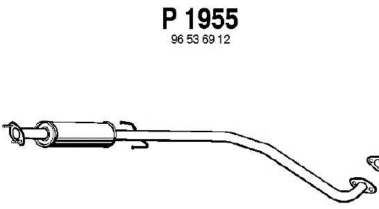 Средний глушитель выхлопных газов