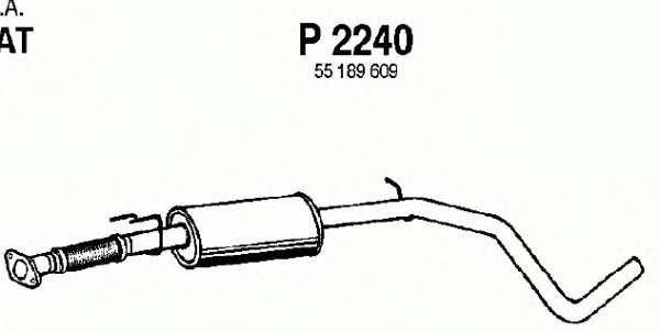 Средний глушитель выхлопных газов