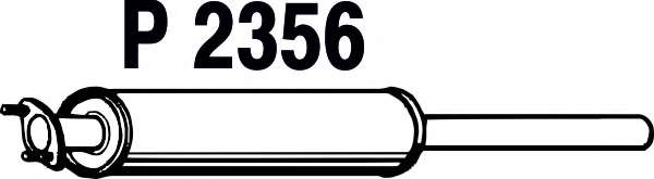 Средний глушитель выхлопных газов