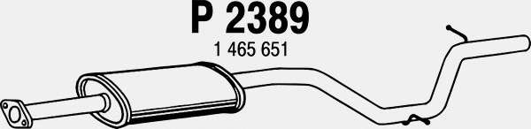 Средний глушитель выхлопных газов