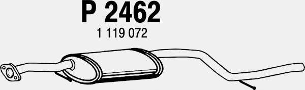 Средний глушитель выхлопных газов