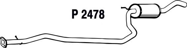 Средний глушитель выхлопных газов