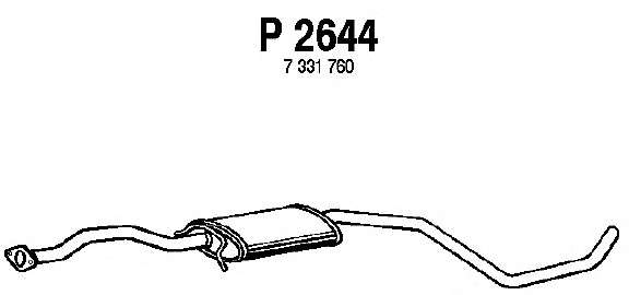 Средний глушитель выхлопных газов