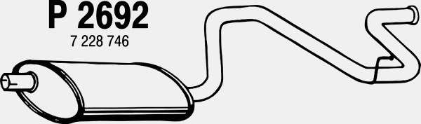 Глушитель выхлопных газов конечный