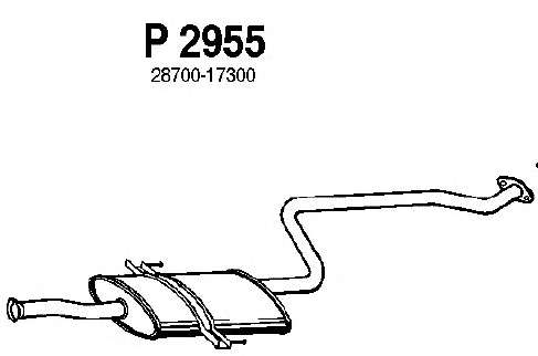 Средний глушитель выхлопных газов