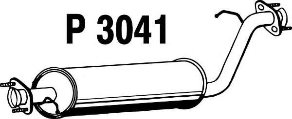 Средний глушитель выхлопных газов