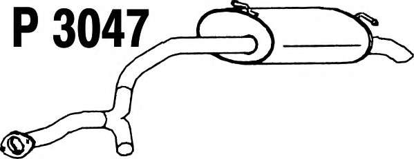 Глушитель выхлопных газов конечный