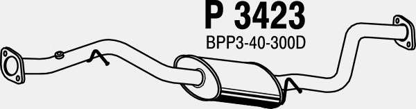 Средний глушитель выхлопных газов