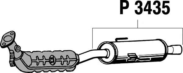 Средний глушитель выхлопных газов