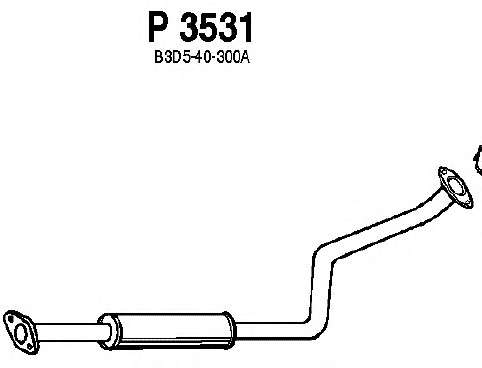 Средний глушитель выхлопных газов
