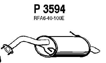 Глушитель выхлопных газов конечный