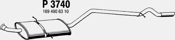 Глушитель выхлопных газов конечный