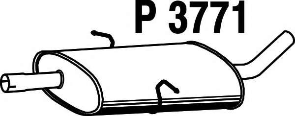 Средний глушитель выхлопных газов