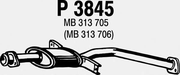 Средний глушитель выхлопных газов