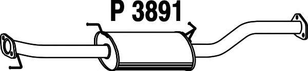 Средний глушитель выхлопных газов